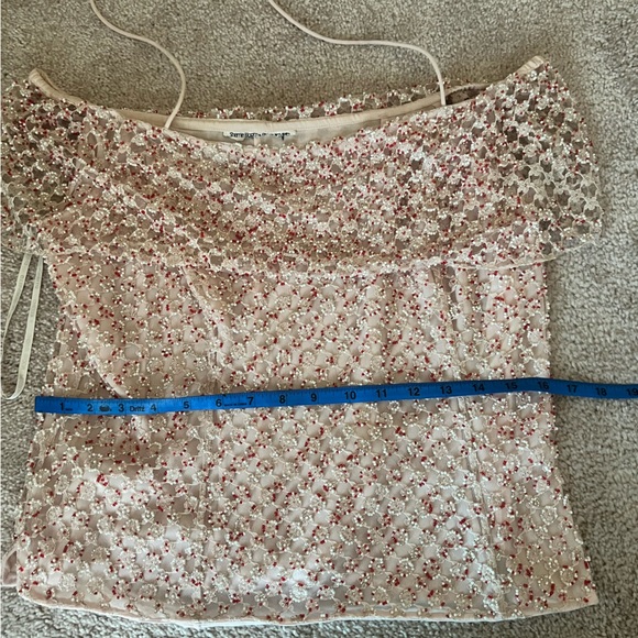 00s vintage beaded off-shoulder top - Picture 3 of 7